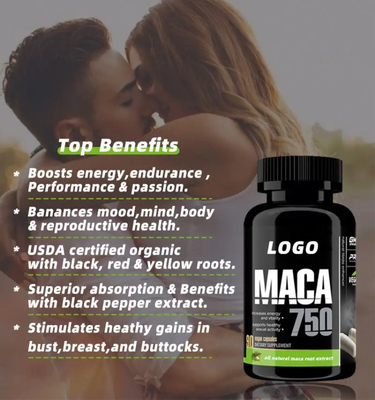 Oem Men Herbal Supplements Ginseng Maca Tablet 1000mg